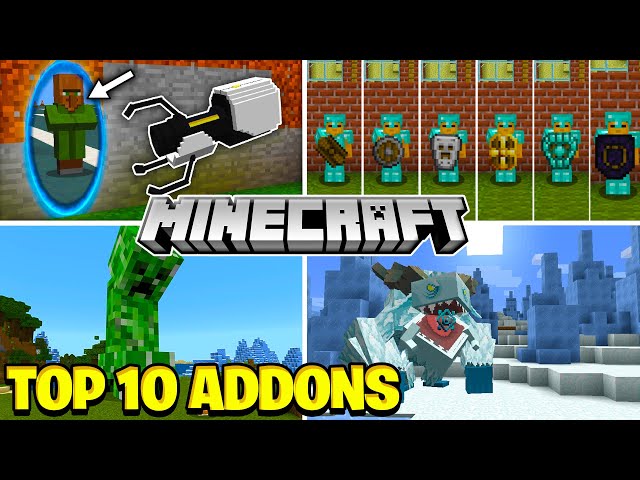 🔥TOP 10 MELHORES ADDONS PARA MINECRAFT BEDROCK! (MCPE/MINECRAFT PE)