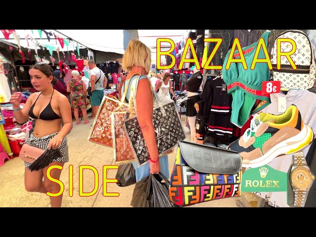 🇹🇷 SIDE WEEKLY BAZAAR ON SATURDAYS / Replica in TÜRKIYE #side #turkey #Antalya #bazaar