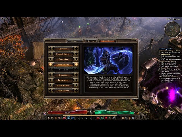 1st hour Grim Dawn nightblade