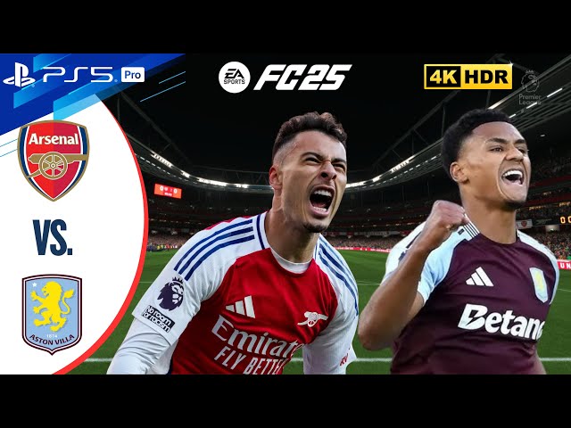 Arsenal vs Aston Villa | Premier League 24/25 Full Match | FC 25 | PS5 Pro [4K60]