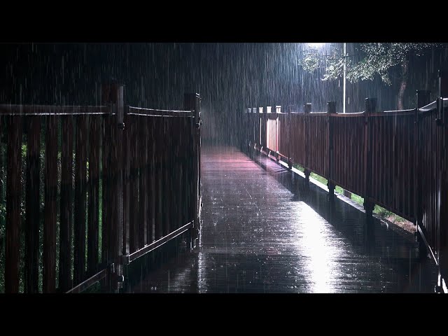 Rain sound lullaby for deep sleep on a rainy night, heavy rain white noise ASMR good for insomnia