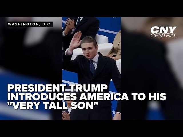 President Trump introduces his son Barron