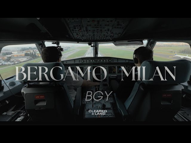 BERGAMO - MILAN | AIRBUS A320 LANDING 4K