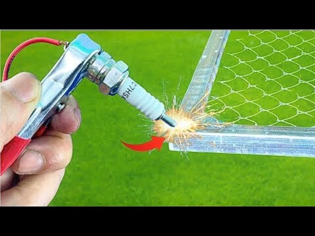 How to make a simple welding machine from SPARK PLUG at home!Amazing