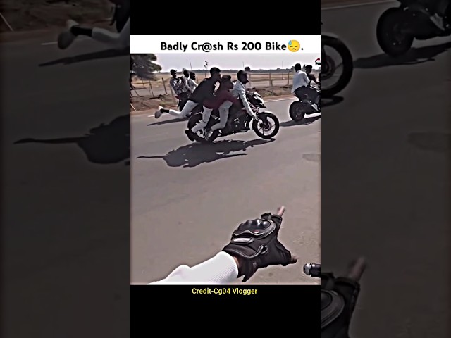 Cut marna mahanga pad gya😓#shorts #bike #rider #rs200 #sportsbike #crash #motovlog #ktm #duke