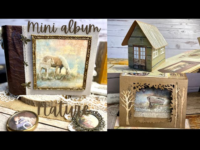 Minialbum pop up, mixmedia Scrapbooking handmade. Ciao bella - Delta, Action, Vintage