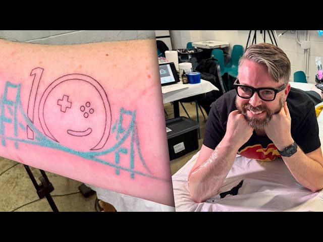 Greg Miller Podcasts While Getting Tattooed - KF10 Celebration