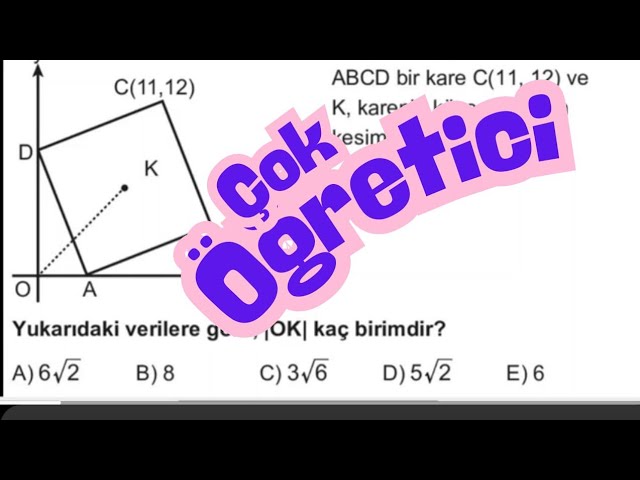 ANALİTİK GEOMETRİ 3D YAYINLARI AYT GEOMETRİ SORU BANKASINDAN