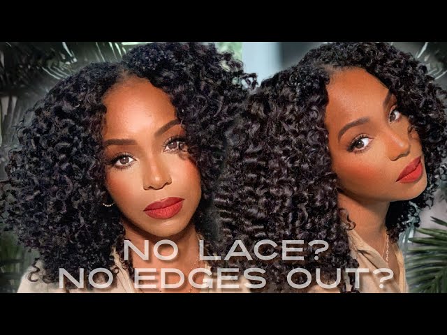 NO LACE! NO EDGES OUT? REALISTIC KINKY CURLY V PART WIG | ALWAYSAMEERA