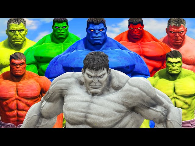 MARVEL WORLD WARD HULK | RED HULK vs INCREDIBLE HULK vs GREY HULK vs BLUE HULK | Who would win?