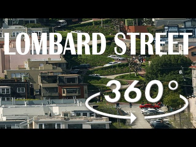 Lombard Street "the most crooked street in the world" 360 walkthrough San Francisco