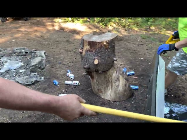 Lunatic throws my new TV off camper