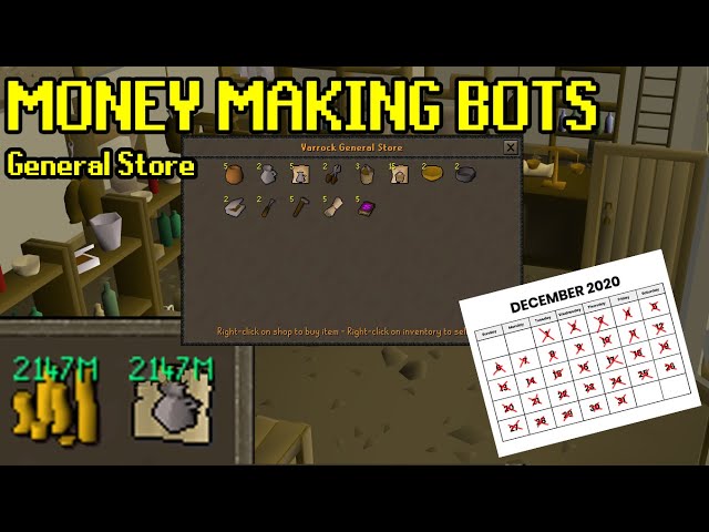 MONEY MAKING BOT (GENERAL STORE) - AN OSRS INVESTIGATION, WITH SURPRISING RESULT!