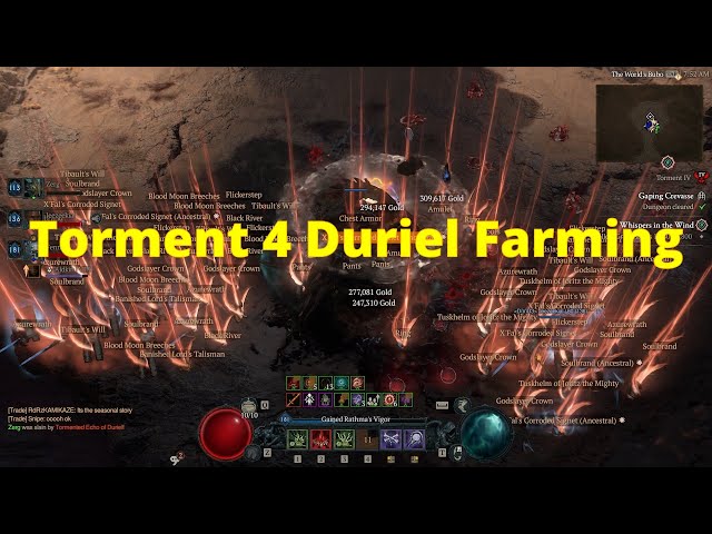 Diablo IV: Torment 4 Duriel Farming