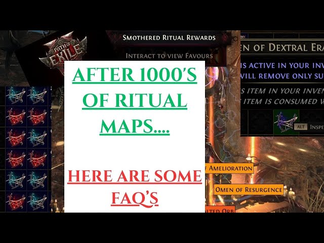 (POE2) - After 1000's of Ritual Maps Let's answer some FAQ'S  - Path of Exile 2