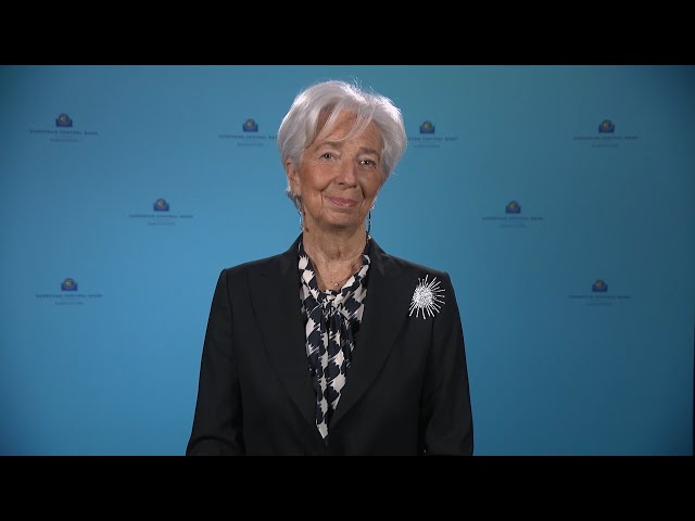 President Christine Lagarde speaks about motifs for future euro banknotes