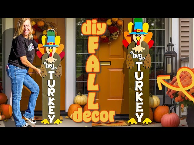 DIY Turkey Porch Leaner – Easy Fall Front Porch Decor! 🦃🍂