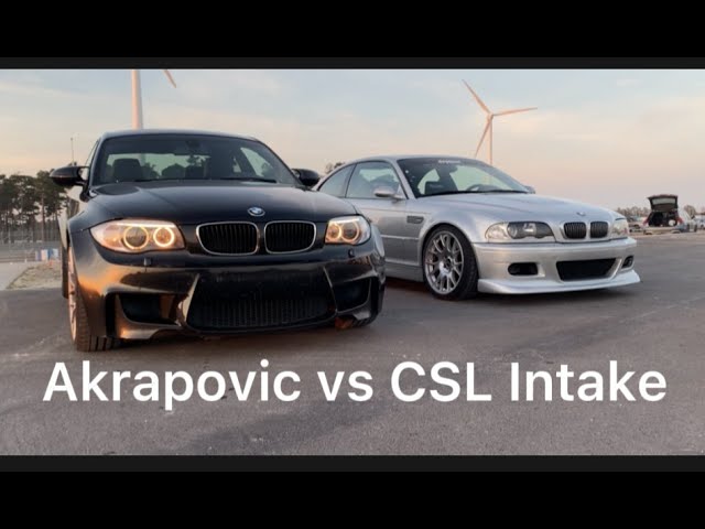 E46 M3 chasing 1M Coupe (CSL intake vs Akrapovic exhaust)(n/a vs Turbo) cars and coffe run