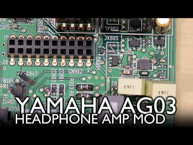 AG03 headphone amp output impedance mod 120 Ohm to 1.85 Ohm