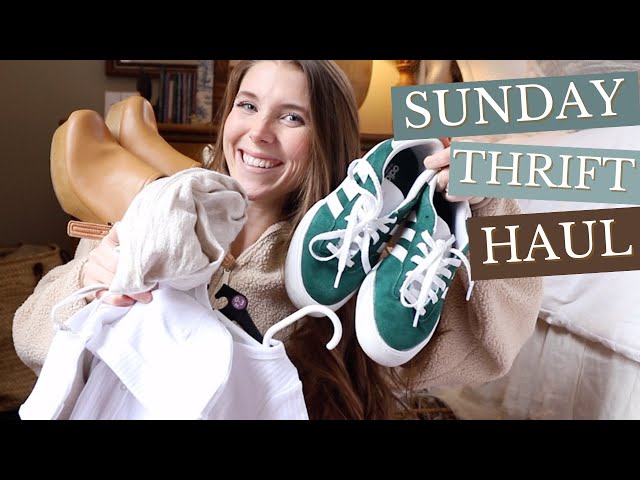 Sunday Goodwill Thrift Haul | My Thrifting Routine + Over $100 Shoes for $9.99