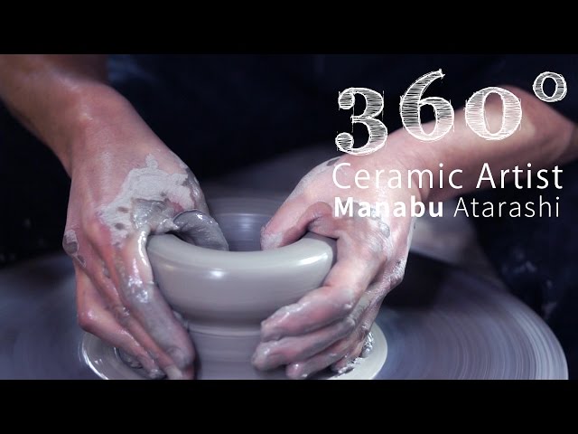 【360° VR】Making a Pottery Ceramic Bowl /Japanese ceramic artist: Manabu Atarashi