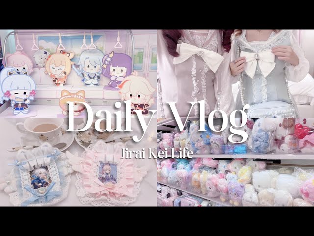 [vlog] jirai girl's shopping trip- genshin pop up event, kinokuniya