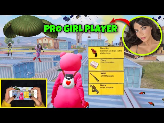 WORLD'S BEST GIRL PLAYER!😍HANDCAM x Flare Gun😱Pubg Mobile