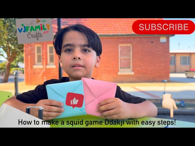 Origami ddakji squid game step by step #ddakji #squidgame #origami #diy #craft #easy