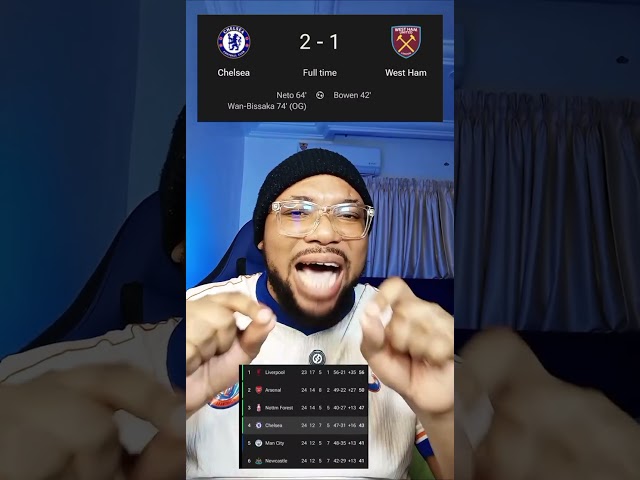 CHELSEA 2-1 WEST HAM #palmer #neto #cfc #epl #fypシ゚ #laliga #yamal #shorts #football #chelseafc