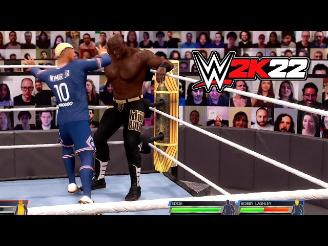 NEYMAR JR And MBAPPÉ VS EDGE And BOBBY LASHLEY| WWE 2K22 #gaming