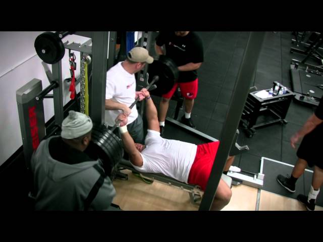 Barwis Methods Training -- Mike Martin 500lb Bench Press