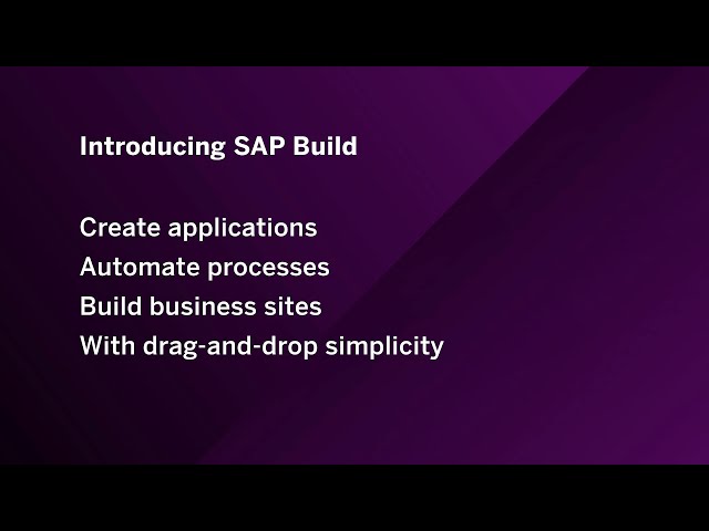 React to critical challenges quickly with SAP Build