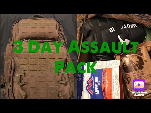 72 Hour Assault Pack/ Bug Out Bag (LA Police Gear Atlas Backpack)