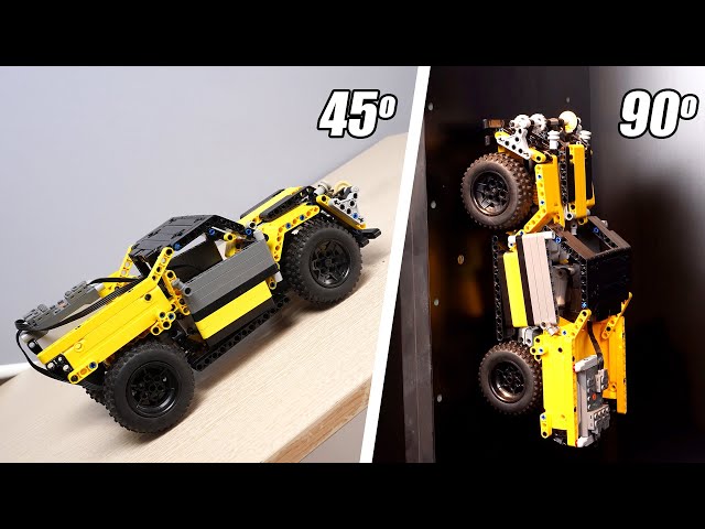 LEGO Technic Car Climbing Test: 45° vs 90° Wall Challenge