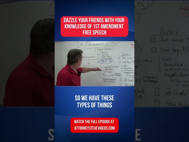 First amendment Free Speech crash course by Attorney Steve®