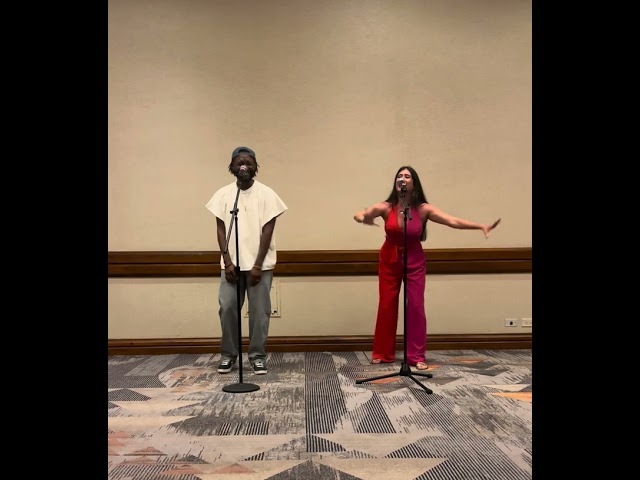 Ed Emcees Tony Keith Jr., PhD and Crystal Leigh Taylor, PhD perform Dear Academy at NCORE 2024