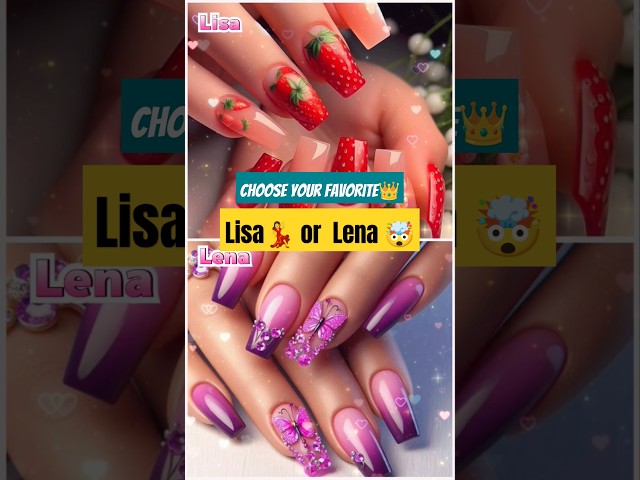 Lisa or lena choices 💅👑 #shorts #tiktok #lisaorlena #123go #choose #lisaandlena #lisa #lena #viral