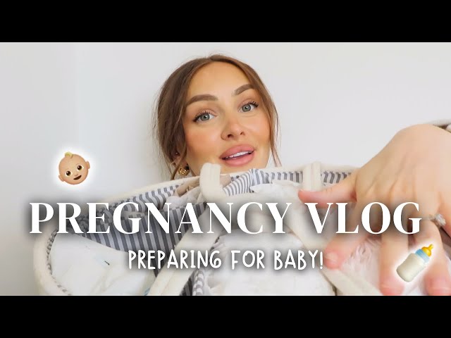 PREGNANCY NESTING VLOG | newborn prep, what’s in my baby caddy, getting ready for baby, DITL