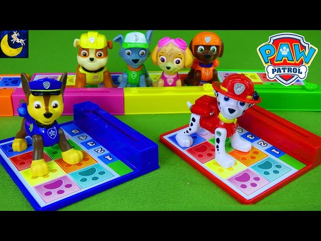 Game Time! New Paw Patrol Back Flip Pup Pup Boogie Game Toys Marshall Chase Skye Rubble Toys Video!