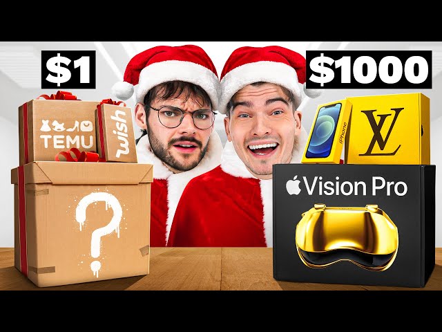 $1 vs $1000 Christmas Mystery Boxes!