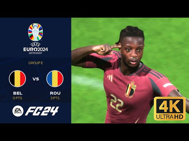 FC 24 - BELGIUM VS ROMANIA | GROUP STAGE | EUFA EURO 2024 [4K]