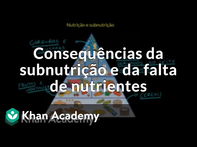 Consequências da subnutrição e da falta de nutrientes