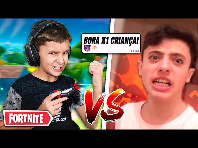 UM YOUTUBER FAMOSO ME DESAFIOU PARA UM X1 NO FORTNITE!