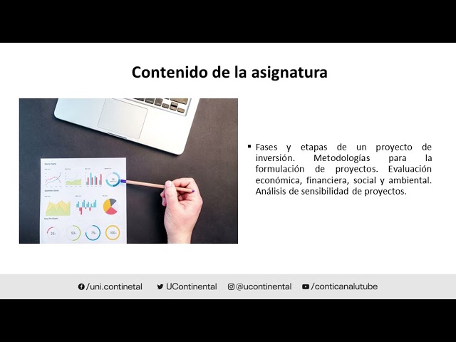 Presentación de la asignatura: Formulación y Evaluación de Proyectos de Inversión