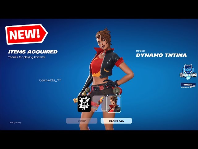 How to get Dynamo TnTina Skin and her Pickaxe in Fortnite