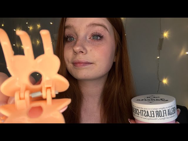 ASMR Pampering You To Sleep 🧡|  skincare, hair brushing, nail care