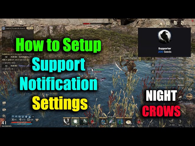 Night Crows How to Setup Support Notification Settings