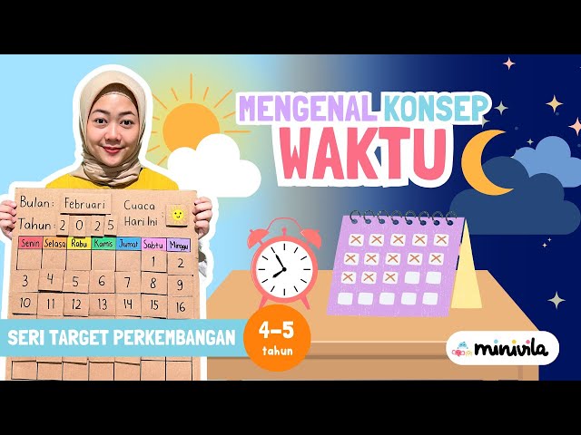 MENGENAL KONSEP WAKTU | Mengenal Jam dan Belajar Konsep Pagi - Malam, serta Hari, Bulan & Tahun