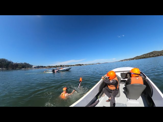 360 Water Ski Racing at Gosford-Australian Junior Selection race 1 start