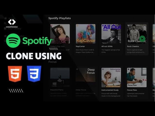 Spotify basic layout ||HTML and CSS. (incomplete)